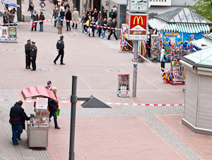 Bombensperrung in der Holstenstraße